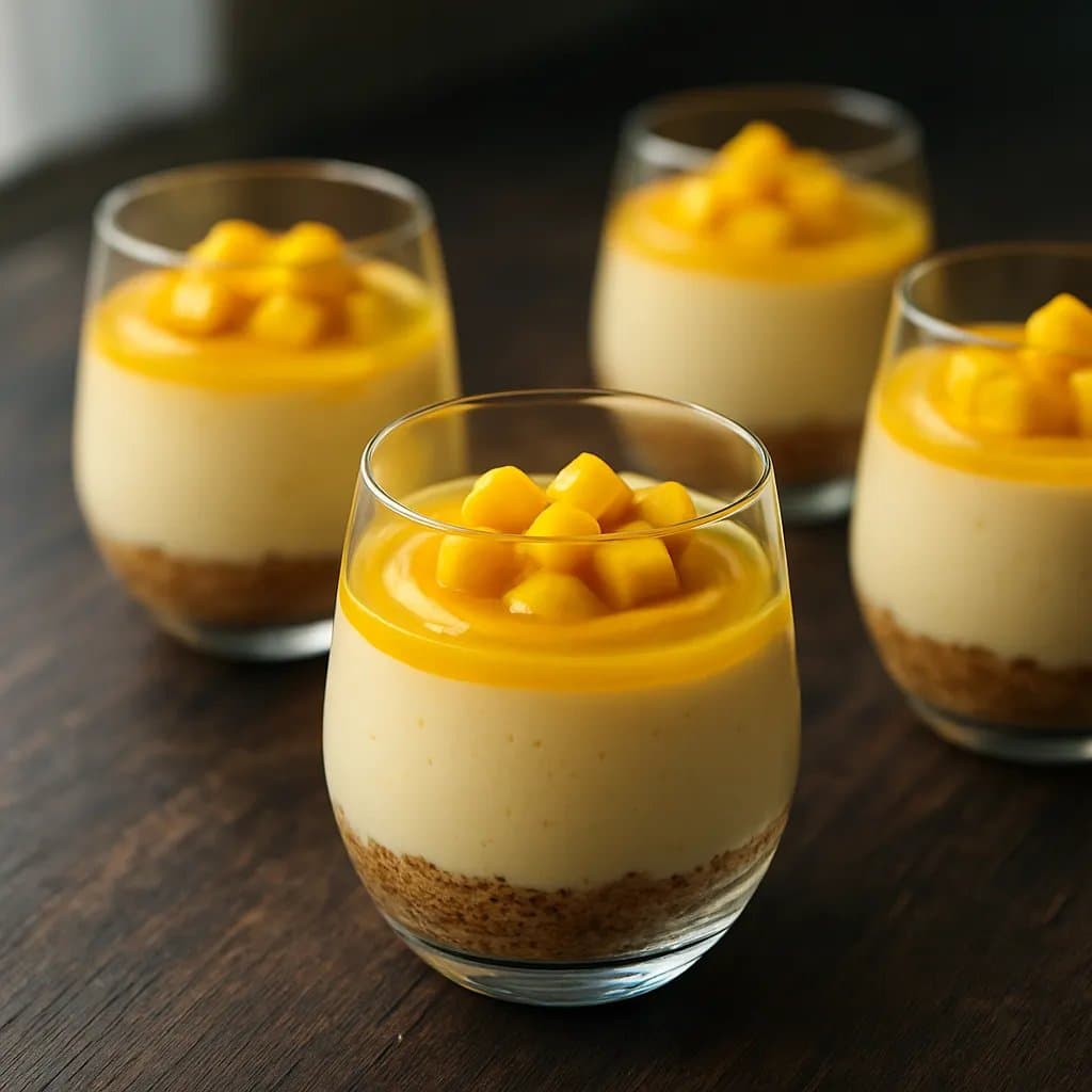 Mango Cheesecake Mousse Cups