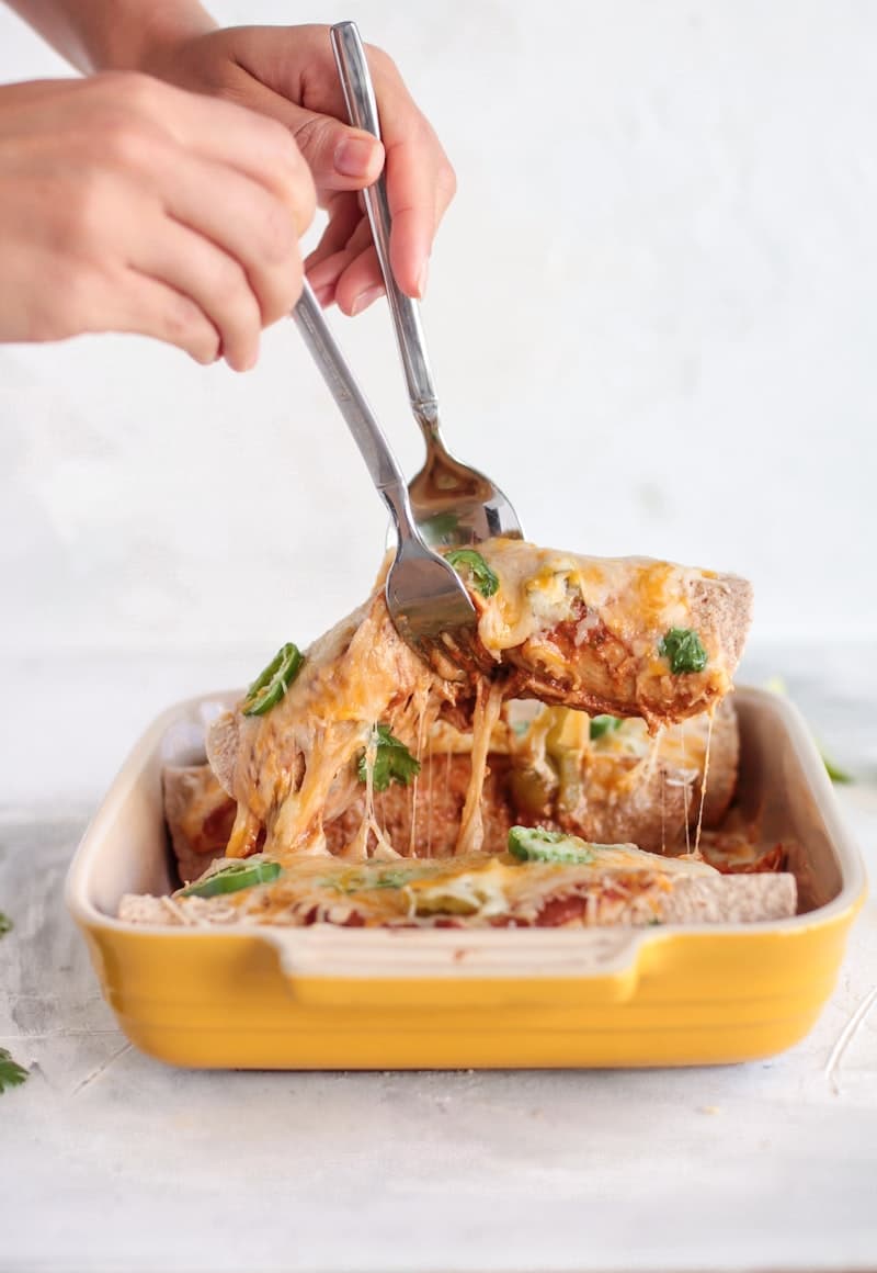 Easy Rotisserie Chicken Enchiladas Recipe