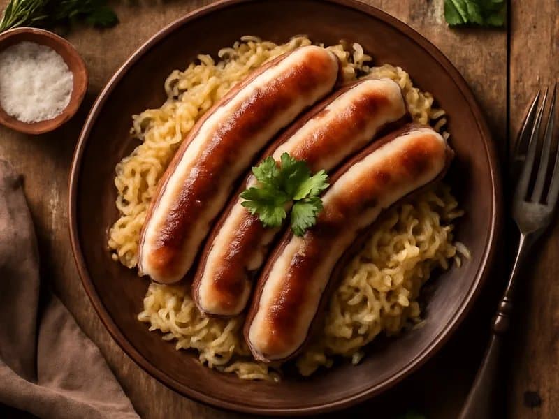 Bavarian Bratwurst with Sauerkraut