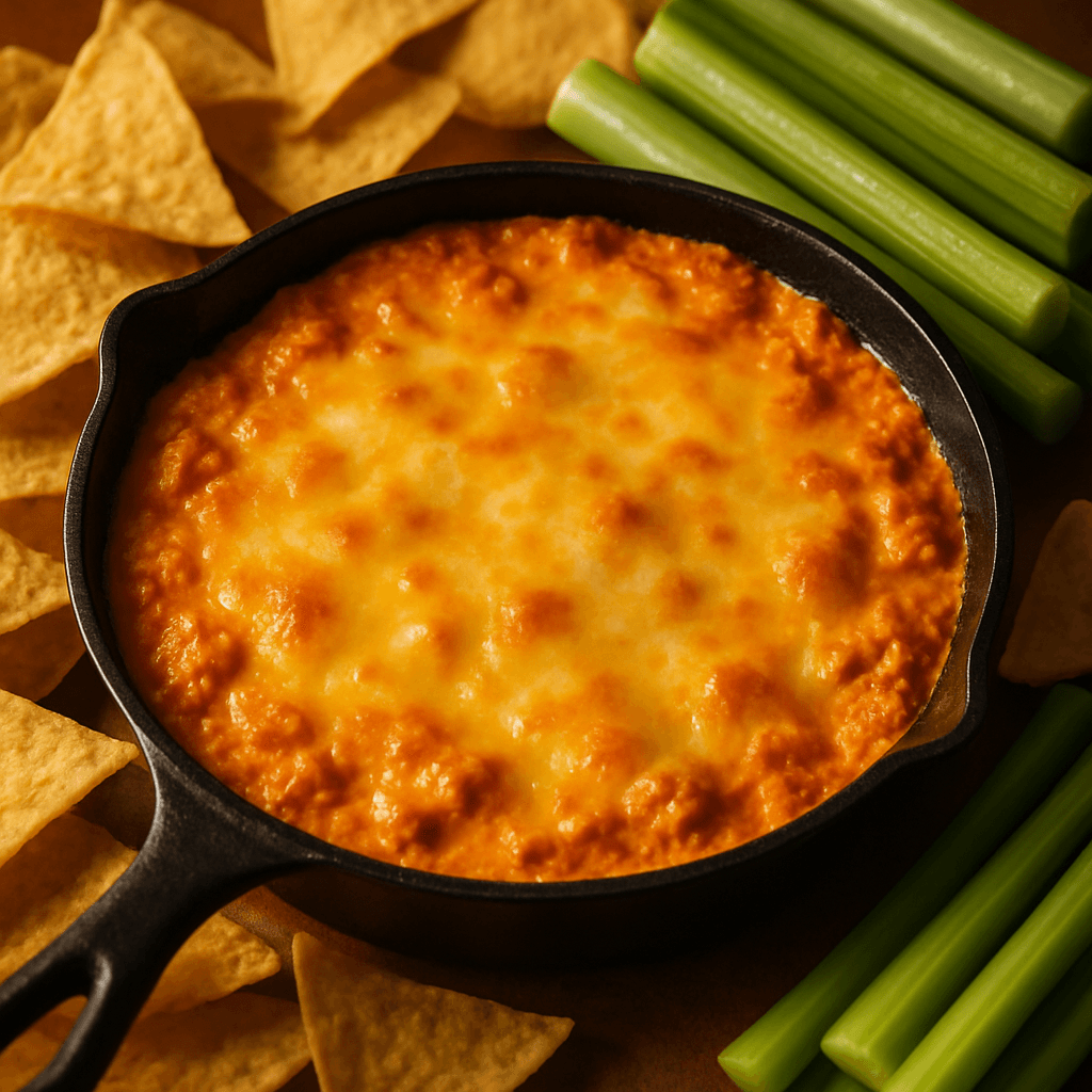 Buffalo Chicken Dip – Cremig, würzig und käsig