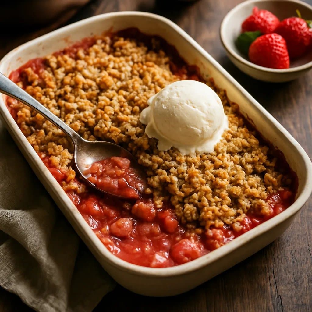 Classic Strawberry Rhubarb Crisp