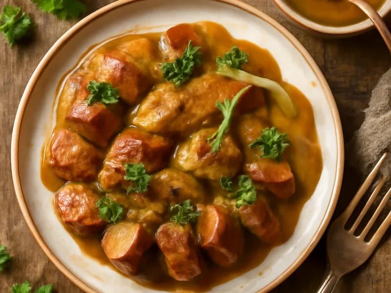 Currywurst with Homemade Curry Sauce