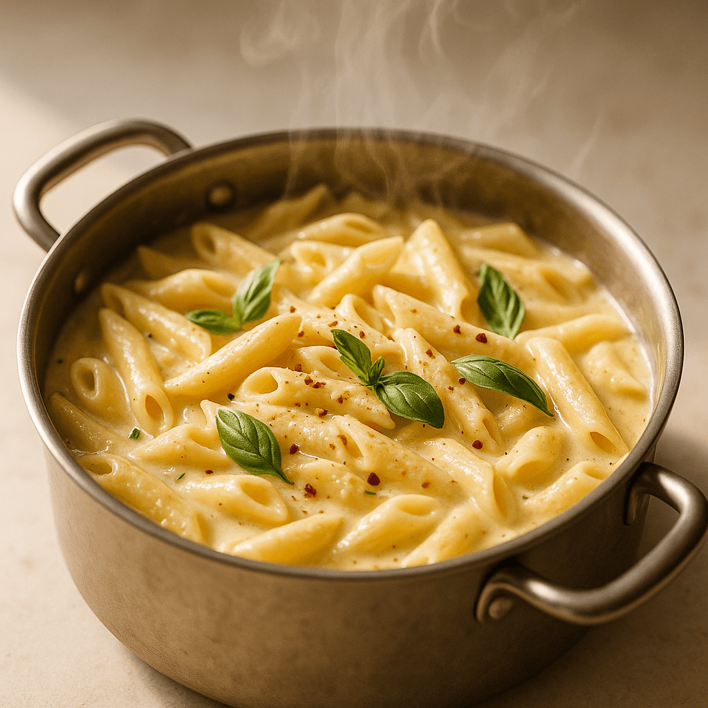 Ein-Topf Cremige Knoblauch-Pasta