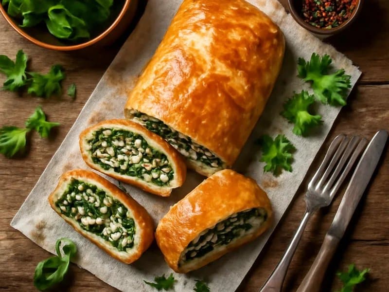 Vegetable Strudel with Spinach & Feta