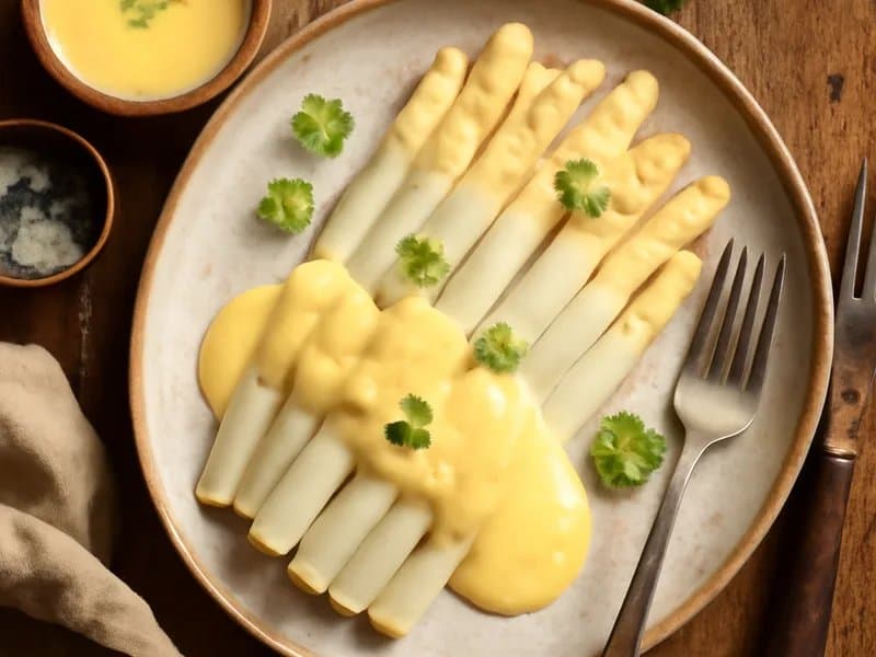 White Asparagus with Hollandaise Sauce